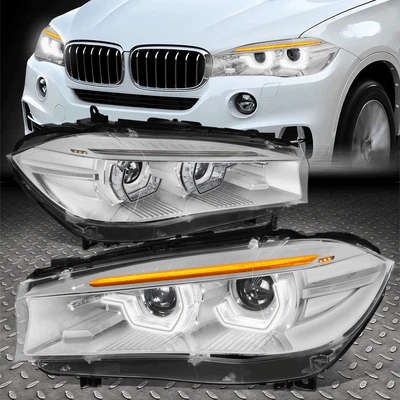 [Sequential Start-Up LED]For 14-18 BMW X5 F15 HID Xenon Projector Headlight Lamp Foto 1 de 4