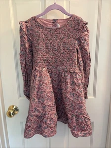 Janie And Jack Girls Floral Long Aleeved Smocked Dress - Picture 1 of 5