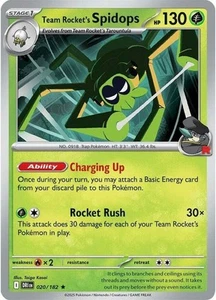 x1 Team Rocket's Spidops - 020/182 - Holo Rare Pokemon SV10 Destined Rivals M/NM - Picture 1 of 1