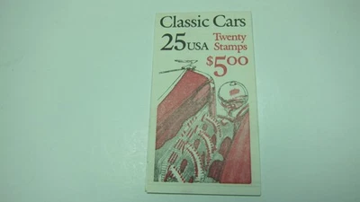 U.S. 1988 Classic Cars Stamp Booklet Scott# BK164 (20 of Scott# 2381-2385. (25c) - Image 1 of 2