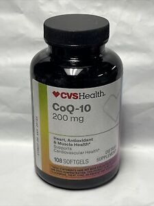 CVS HEALTH CoQ10 for Heart Function 200mg. 108 Softgels Exp. 9/25 FREE SHIPPING
