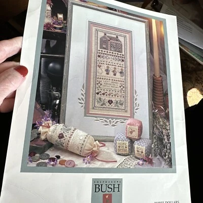 Shepherds Bush Evening Sampler Cross Stitch Embroidery Pattern Vintage - Image 1 of 4
