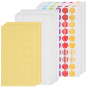  15 Sheets Color Labels Paper Hole Protectors Punched Pages Reinforcement Office - Picture 1 of 11