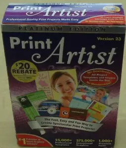 Print Artist Platinum Edition - Version 23 - PROFESSIONAL QUALITY PRINT - NEW - Picture 1 of 7