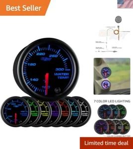 Black 7 Color 300 F Water Coolant Temperature Gauge Kit - Includes Electronic... - Picture 1 of 7