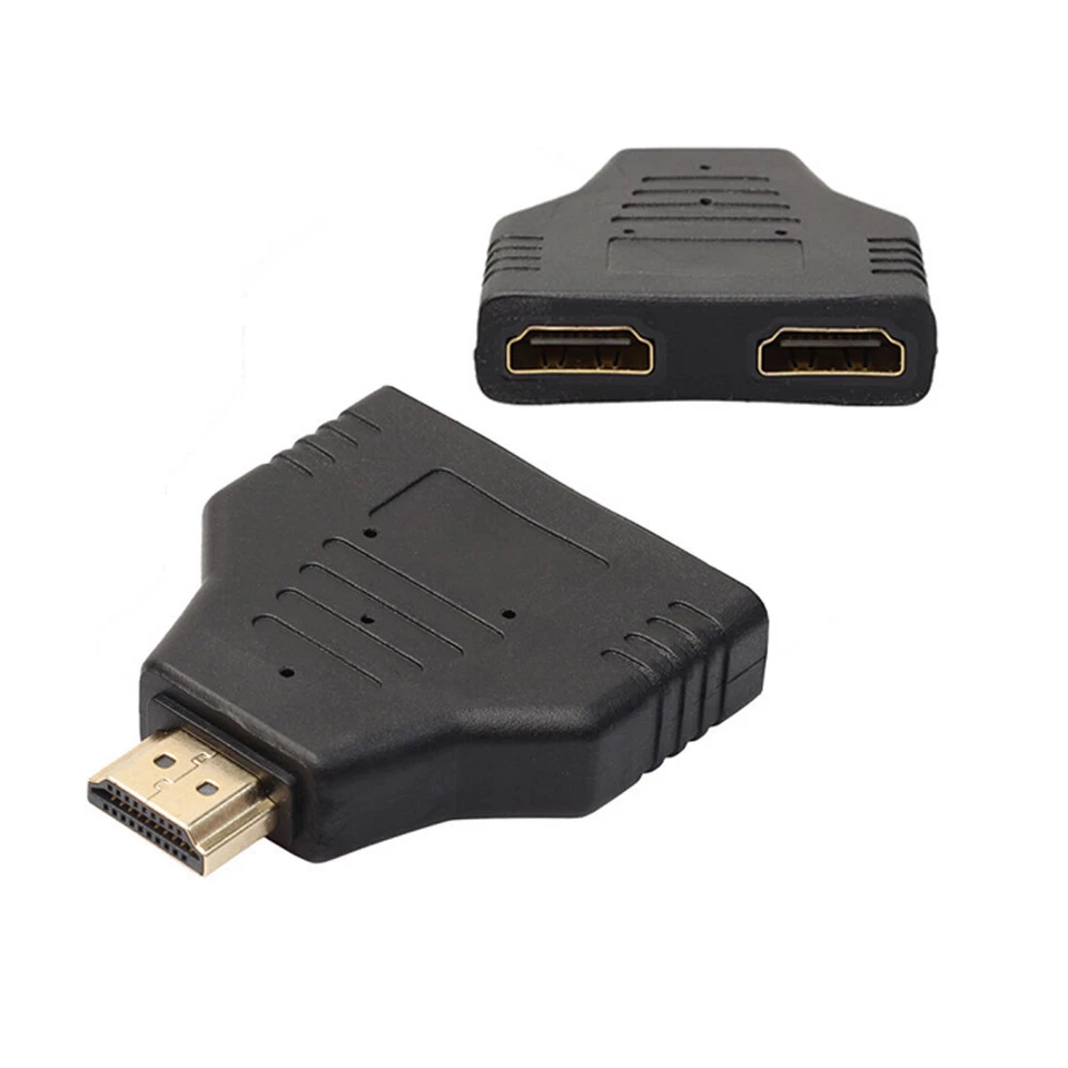 F63 HDMI Verteiler 1 IN 2 Out 3D 4K 1080P HDMI-Verteilersplitter 1 x 2 HDCP 1.4  - Bild 1 von 4