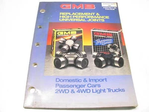 GMB C190 Universal Joint Catalog For Domestic & Import - Weatherly # 090, 96 PGS - Foto 1 di 9