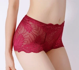 Women Brief High Waist G-string Mesh Leave Butt lifter Plus Size Underpant 89791 - Picture 1 of 34
