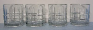Anchor Hocking Tartan Clear Manchester Old Fashioned Lowball 3 1/2" Glasses 4 pc - Picture 1 of 4