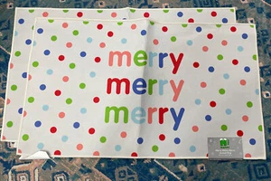 merry merry merry accent rug, Christmas Gift, Size 20 Inch& 34 Inch - Picture 1 of 4