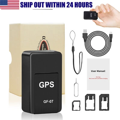 GF07 GPS Tracker Mini Magnetic Real-time Car Truck Vehicle Locator GSM GPRS  - Image 1 of 4