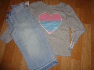 NWT baby Gap Carters outfit Carter's top 5T baby Gap Jeans 5 Years - Picture 1 of 6