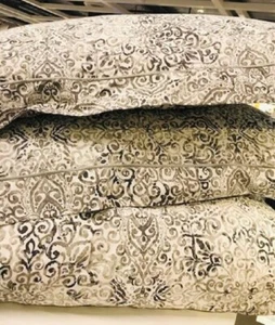 Ikea Angsklocka Medallion Duvet Cover Set Gray White Queen 2 Standard Shams 3p🦩 - Picture 1 of 6