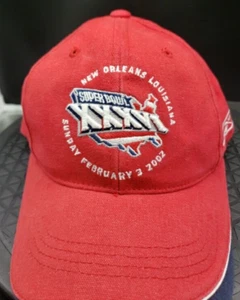 Cappello Vintage NFL Licensed Super Bowl XXXVI New Orleans Louisiana 2002 RWB - Foto 1 di 8