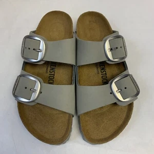 Birkenstock New w/o Box Arizona Dove Gray Big Silver Buckle Nubuck R Select Size - Picture 1 of 4