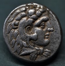 QUALITY SILVER TETRADRACHM OF ALEXANDER III THE GREAT: AKE, 315-314 BC. SCARCE.