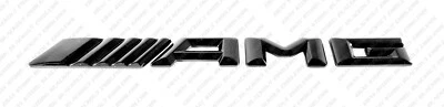 Gloss Black Trunk Emblem Badge Letters Car for Mercedes-Benz C63S CL63 CL65 AMG - Image 1 of 4