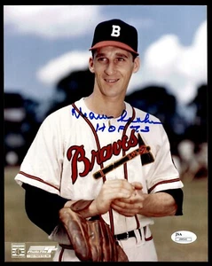 WARREN SPAHN SIGNED 8X10 - JSA COA - BOSTON BRAVES - Picture 1 of 1