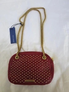 Rebecca Minkoff Kiss and Tell Shoulder purse Blood Red quilted studs 10MBQSPF11 - Picture 1 of 11