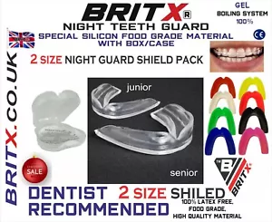 BRITX 2 Dental Mouth Guards for Grinding Teeth, Bruxism teeth Night Guard sleep - Picture 1 of 8