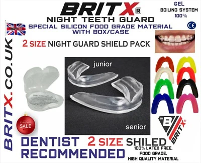 BRITX 2 Dental Mouth Guards for Grinding Teeth, Bruxism teeth Night Guard sleep