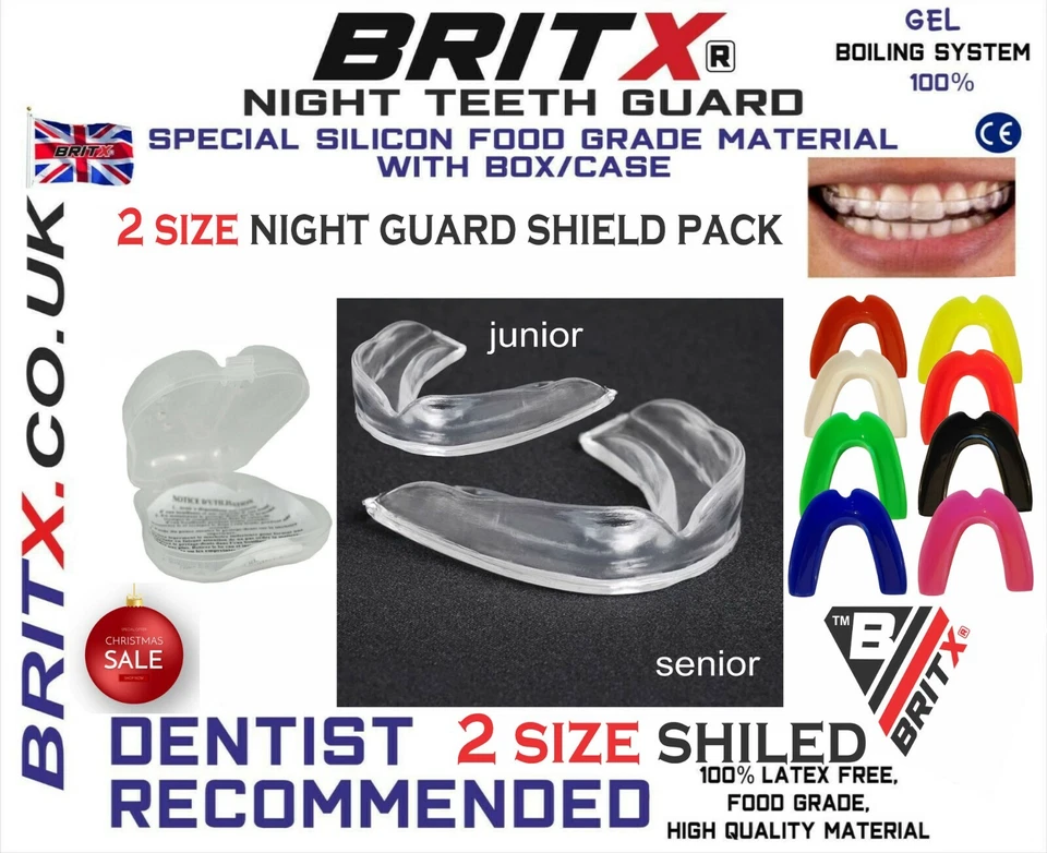 BRITX 2 Dental Mouth Guards for Grinding Teeth, Bruxism teeth Night Guard sleep