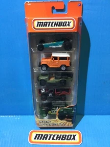 2010 MATCHBOX 5 PACK DESERT ADVENTURE NO.9 TOYOTA LAND CRUISER JEEP WRANGLER - Picture 1 of 12