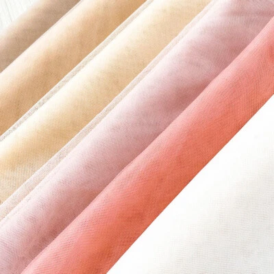 90x155cm Solid Color Nylon Mesh Net Tulle Fabric DIY Sewing Dress Wedding Decor - Image 1 of 4