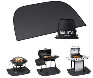 Majita Under BBQ Mat For All Grill/ Smoker Types - New - 48” x 30” Fireproof - Picture 1 of 3