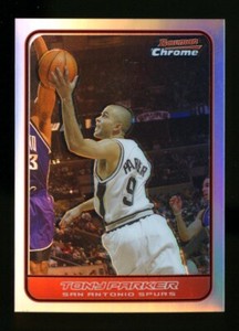 2006-07 Bowman Chrome Refractor #98 TONY PARKER /249 San Antonio Spurs