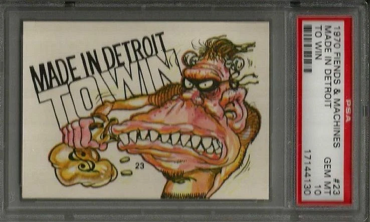 1970 Donruss Fiends & Machines #23 "Made In Detroit To Win" PSA 10 GEM MINT Card - Image 1 of 1