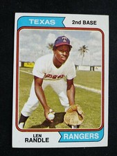 1974 Topps Baseball Card # 446 Len Randle - Texas Rangers