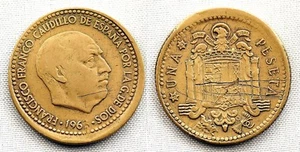 Variante-1 Peseta 1963*19-63. MBC-/VF-. Acuñacion desplazada y falta 3 en fecha - Imagen 1 de 1