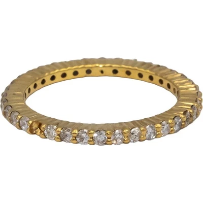 18k Yellow Gold Round Diamond Eternity Band Ring 0.76CT Size 6 - Image 1 of 3