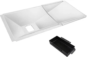 Denmay Grease Pan Adjustable 60-80cm x 38.5cm for Gas BBQ Compatible with Charbr - Picture 1 of 1