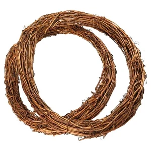 Round Rattan Twig Wreath Base DIY Wreaths Making Supplies for Holiday Decor - Picture 1 of 8