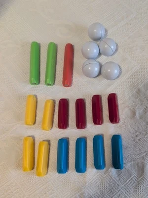 18 Piece Discovery Kids Magnetic Blocks Building Lot One Discolored 1 Ball Chip - Image 1 of 4