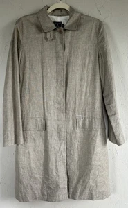 Vintage Façonnable Women’s Field Long Jacket Beige Linen Small - Picture 1 of 11