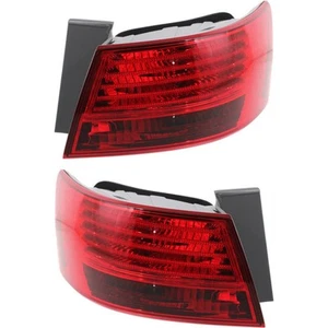 Halogen Tail Light Set For 2008-2010 Hyundai Sonata Outer Clear/Red w/Bulbs 2Pcs - Picture 1 of 12