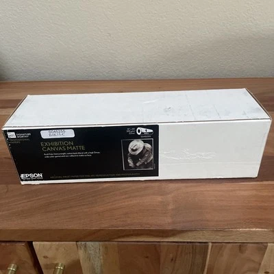 Epson S045255 Exhibition Canvas Matte Archival Inkjet Paper 13"x20' Roll Sealed - Image 1 of 3