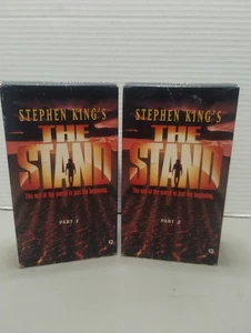 VTG Stephen Kings The Stand Part 1 & 2 VHS Video 4 Tape Box Set Horror Cult - Picture 1 of 4
