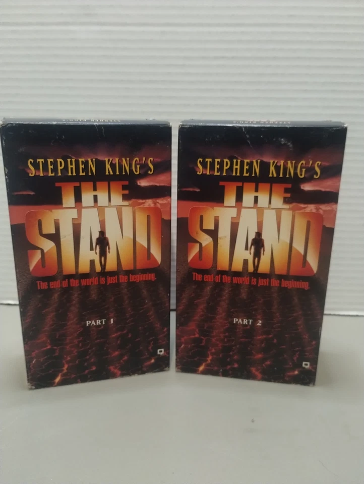 VTG Stephen Kings The Stand Part 1 & 2 VHS Video 4 Tape Box Set Horror Cult - Image 1 of 4