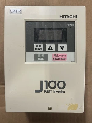 Hitachi J100-004LFU2 3/4 HP 220VAC 3-phase VFD - Image 1 of 4