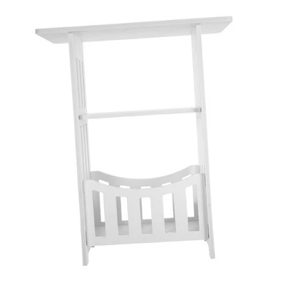 Mesa auxiliar pequeña blanca - Mesita de noche de dormitorio, mesa auxiliar de centro para salón... Foto 1 de 4