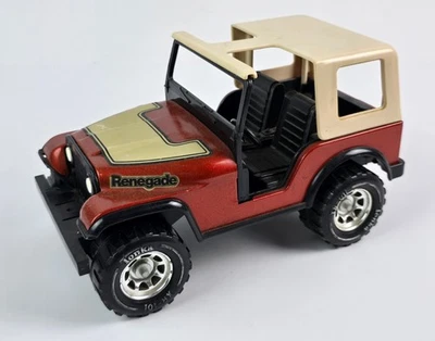 Jeep Renegade Tonka vintage años 70 hecho en EE. UU. cobre color naranja metal y plástico Foto 1 de 4