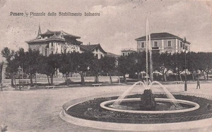 30-64) PESARO PIAZZALE STABILIMENTO BALNEARE HOTEL VILLA ANTONELLI VIAGGIATA - Picture 1 of 2