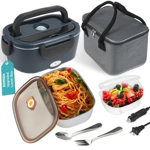 2025 Upgraded 80W Heated Lunch Box with Insulated Bag 1.5L SS Container with ... - Picture 1 of 8