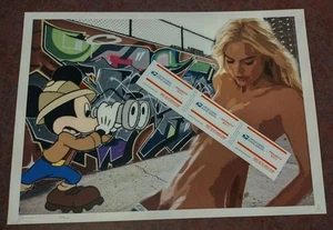 DEATH NYC ltd ed signed graffiti street art print 45x32cm Sexy Model - Picture 1 of 2