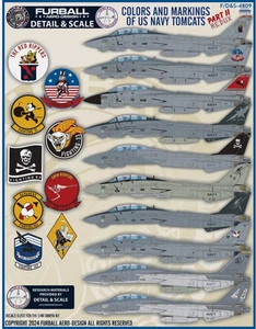 Calcomanías Furball 1/48 USN F-14 Tomcats Colores y Marcas Parte II - FDS4809 - Imagen 1 de 2
