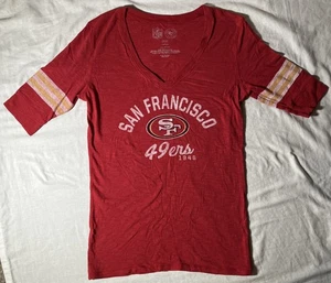 Official NFL San Francisco 49ers V-Neck T-Shirt Womens Size Large*FREE SHIPPING* - Picture 1 of 5